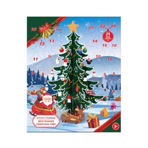 Calendrier de l'Avent en Bois en Forme de Sapin de Noël avec Minuteur et Lumière, Décoration de 2m, Cadeau de Noël - Product Image 5