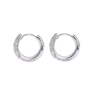 Pendientes Huggie Brillantes para Mujer, Minimalistas, para Uso Diario en la Oficina, Accesorios de Moda - Product Image 1