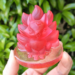 Decoración de Piñas de Cristal, 4 Piezas, Resina Epoxi, Decoración Feng Shui para Hogar y Oficina, Forma de Planta Irregular, Cuarzo Rosa Amarillo - Product Image 3