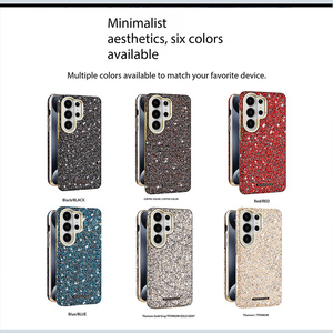 Fundas Magnéticas para Teléfono Móvil con Diamantes Brillantes para Samsung S26 S23 S24 Ultra S25 Plus, Recubrimiento Anti-Golpes - Product Image 2