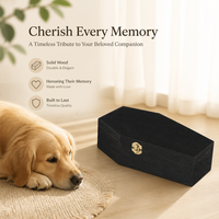 Urnas de Madera Pequeñas de Lujo para Mascotas, para Cenizas, Color Negro, para Perros y Gatos, Logotipo Personalizado, Precio al por Mayor