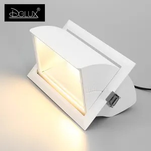 DGLUX שקוע מרובע או עגול 24w/30w/60w תקרת רכוב Led Downlight לבן שחור מותאם אישית צבע למטה תאורה