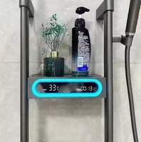 Robinet de douche mural intelligent avec éclairage LED ambiant et affichage numérique