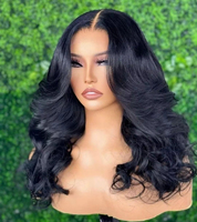 Perruques Lace Front HD en Cheveux Humains Naturels Pré-Pluckées, Sans Colle, Prêtes à Porter, Haute Densité, Cheveux Vietnamiens Bruts, pour Femmes Noires