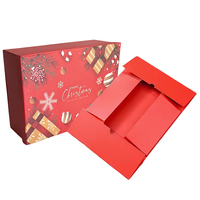 Boîte cadeau de Noël haut de gamme avec couvercle Ciel et Terre, design créatif pliable, personnalisable avec logo client