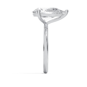 Bague de fiançailles en diamant de laboratoire ovale 1,55 carat TW sertie d'un anneau d'éternité assorti en or massif 14 carats et d'une bague en diamant taille poire - Product Image 3