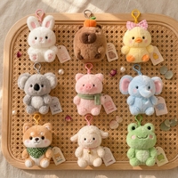 Porte-clés en peluche personnalisés avec logo, cadeaux d'entreprise, breloques en forme de personnage sur mesure, porte-clés animaux