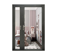 WANJIA — porte de patio français en aluminium, originale, double suspension irrégulière