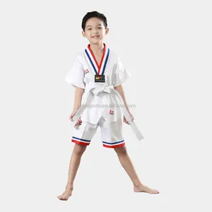 Uniforme de taekwondo personalizado uniformes de manga corta WTF taekwondo dobok