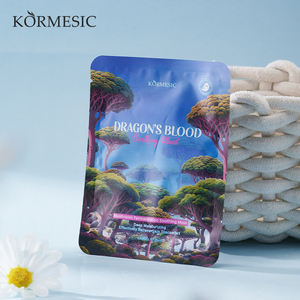 KORMESIC Vente en gros Masque facial en feuille apaisant à la fermentation de champignon Sang de Dragon végétalien 25ml, raffermissant, éclaircissant et liftant - Product Image 3