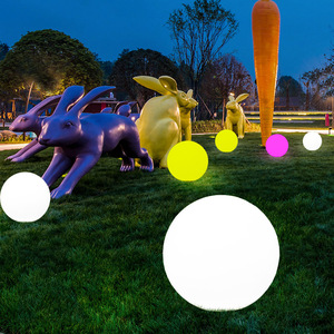 RGB LED brilhante bola luz 16 cores impermeável controle remoto esfera lâmpada para Park Square Holiday Garden Decorações - Product Image 2