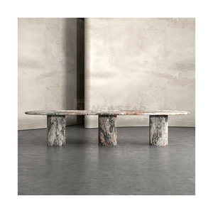 Moda moderna <span class=keywords><strong>vendita</strong></span> calda di moda in pietra naturale tavoli da pranzo personalizzati tavolo da pranzo cucina casa di lusso in marmo naturale - Product Image 4