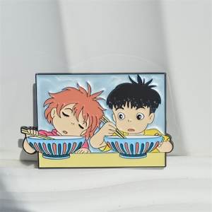 เข็มกลัดอนิเมะ <span class=keywords><strong>Ponyo</strong></span> และ Sosuke คุณภาพสูงแบบขายส่ง  เคลือบเงาอย่างดี สำหรับตกแต่ง - Product Image 2