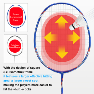 Whizz-modelo S8 de marco de aluminio, diseño <span class=keywords><strong>Protector</strong></span> de raqueta de bádminton compuesta de carbono, venta al por mayor para entrenamiento intermedio amateur - Product Image 4