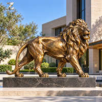 Sculpture de lion en bronze sur mesure, grande statue d'animal antique pour villa, hôtel, place publique, entrée de jardin, décoration extérieure, directement de l'usine