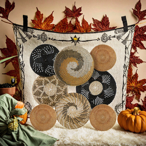 Nouvelle Décoration d'Halloween pour Porte de Garage : Château Citrouille Horreur, Style Américain, en Jonc de Mer, Lavable - Product Image 3