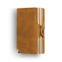 Portefeuille automatique minimaliste fin avec protection RFID, grande capacité, double compartiment en aluminium, pour cartes de crédit, vente en gros Casekey