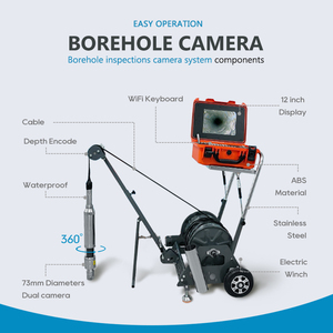Draagbare Samyon Goed <span class=keywords><strong>Logging</strong></span> Oem Elektrische Slimme Plaat Lier Buiten Diep Onderwater Boorput Inspectie Boorgat Camera - Product Image 2
