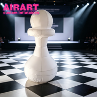 Modèle de jeu d'échecs gonflable géant sur mesure pour la publicité et la décoration de tournois d'échecs