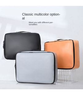 Water Resistant Fire <b>Safe</b> 3-layer Zipper Closure Office Home <b>Large</b> Storage Case File Organizer Fireproof Document Bag With Lock - Product Image 3