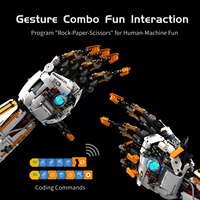 Huiji H1001 Nuevo Brazo Mecánico Programable, Modelo de Ensamblaje Decorativo, Brazo Robótico con Doble Control Remoto, Juego de Bloques de Construcción