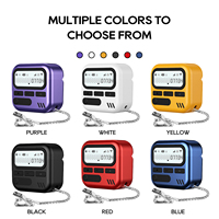 Étui pour écouteurs Radio rétro réaliste pour Airpods Pro 2 4 Kit de coque pour écouteurs Bluetooth Clip en option et housse de protection pour chaîne en métal