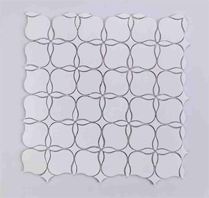 Haute qualité émeraude mosaïque carrelage moderne forme irrégulière cuisine salle de bain mur hôtel intérieur carré marbre dosseret - Product Image 4