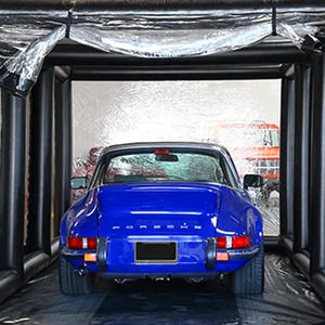 에어 펌프 포함 야외용 PVC 공기주입식 차고, 휴대용 밀폐형 방진 투명 주차 텐트 차량 커버 - Product Image 2