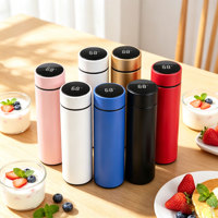 Bouteille d'eau intelligente avec logo personnalisé, thermos avec affichage de la température LED, thermos en acier inoxydable pour le camping, bouteilles d'eau