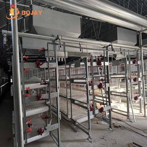 Impilabile gabbia di pollo multistrato di tipo H salvaspazio rete metallica zincata efficiente alloggiamento per animali - Product Image 3