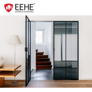 EEHE Portes de sol affleurantes à calandre française en aluminium Portes de sol insonorisées à ressort commercial à double vitrage - Product Image 3