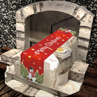 Nouvelle Nappe de Table Portable en Polyester pour Enfants, Motif Bonhomme de Neige et Sapin de Noël, Collection 2025 – Joyeux Noël et Fêtes du Nouvel An