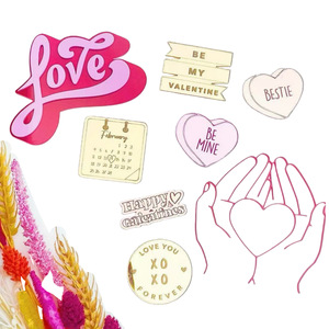 Decoraciones acrílicas para pasteles con temática de miel y dulzura, adornos para cupcakes del Día de San Valentín, corazón, amor, Be Mine, Bestie - Product Image 5