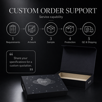 Boîte cadeau magnétique noire mate de qualité supérieure avec impression argentée pour emballage personnalisé de boîtes PR et campagnes de lancement de marque