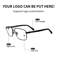 Monturas de Gafas Cuadradas Unisex de Lujo con Lentes de PC - Gafas Ópticas Ligeras Personalizables para Uso Diario