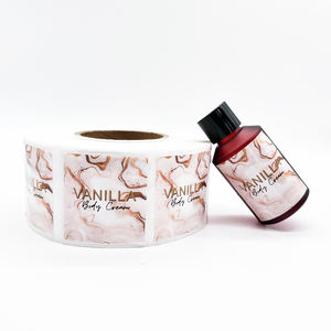 Vente chaude Logo Personnalisé Vinyle Autocollant Emballage Étiquettes pour Parfum Rouge À Lèvres Soins De La Peau Nettoyant Pour Le Visage - Product Image 1