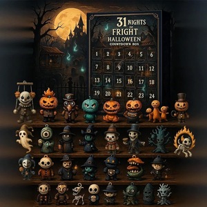 Caja Misteriosa de Cuenta Regresiva para Halloween, 31 Noches de Terror, Colección de Mini Figuras de Plástico, Regalo Unisex para Mayores de 14 Años - Product Image 1