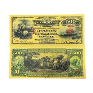 2026 9 أنواع من أوراق نقدية أمريكية لعام 1875 فئة 1 و2 و5 و10 و20 و50 و100 و500 و1000 دولار مطلية بالذهب عيار 24 قيراط للجمع - Product Image 2