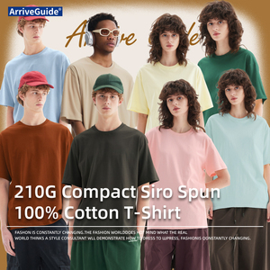 חולצת טי לגברים בהתאמה אישית 210 גרם 100% כותנה ODM&OEM חולצת טי קצרה קז'ואל לגברים הדפס לוגו ריק באיכות גבוהה - Product Image 3