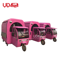 Camion de nourriture électrique à 3 roues, distributeur ambulant de nourriture, moto verte, tricycle alimentaire, tuk-tuk, chariot de nourriture mobile
