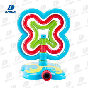 Triplice anello con irrigazione ad acqua rotante per bambini che giocano all'aperto con velocità e pressione regolabili per attività estive divertenti e Splash - Product Image 2