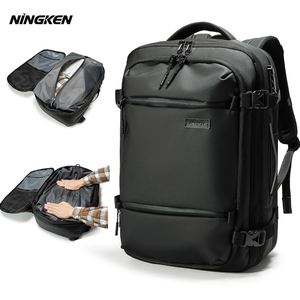 Unisex Multi-Functional Travel Computer <b>Backpack</b> Oxford Polyester 36-<b>55L</b> Capacity Release Air Bag Zipper Closure Waterproof - Product Image 2