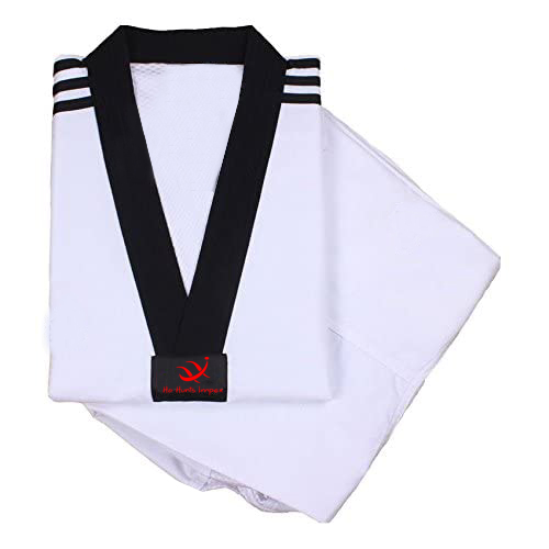 Горячая Распродажа тхэквондо добок, черный и белый