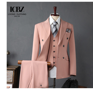 Trajes de Lana de Alta Gama para <span class=keywords><strong>Hombre</strong></span>, Corte Slim Fit Italiano, Formales, Casuales, para Bodas, Resistentes a las Arrugas - Product Image 5