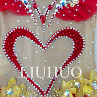 Pour LIUHUO enfants gymnastique rythmique justaucorps Spandex danse porter strass pour compétitions colorant Sublimation gymnastique rythmique