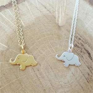 สร้อยคอรูปสัตว์น่า<span class=keywords><strong>รัก</strong></span>ดีไซน์ใหม่คลาสสิกละเอียดอ่อนสร้อยคอช้างสแตนเลส18 K ชุบทอง - Product Image 3