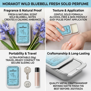Perfume Sólido Sin Alcohol <span class=keywords><strong>de</strong></span> 10g, MORAKOT Freesia Wild Bluebell, Aroma Floral, Mini Lata Metálica a Prueba <span class=keywords><strong>de</strong></span> Fugas, Bálsamo <span class=keywords><strong>de</strong></span> Fragancia <span class=keywords><strong>de</strong></span> Bolsillo para Viaje - Product Image 2
