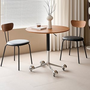 <span class=keywords><strong>Tavolino</strong></span> Rotondo in <span class=keywords><strong>Legno</strong></span> Massello Stile Tronco, Piccolo, Mobile, Sollevabile, per Balcone, Divano, Sala Riunioni, Ricevimento, Tè e Caffè - Product Image 5