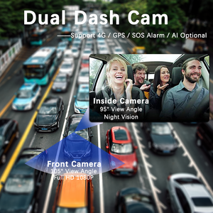 Piattaforma Cms auto Dvr <span class=keywords><strong>Gps</strong></span> navigazione Android Adas Full HD 3g 4g Mobile Cctv Taxi veicolo videoregistratore Wifi Hotspot 2 Ch auto Dvr - Product Image 5
