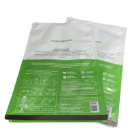 Sacs à fermeture éclair coulissante en aluminium à fond plat et haute barrière, imprimés sur mesure, pour poudre de protéines de soja isolées en vrac de 5 kg, faible MOQ